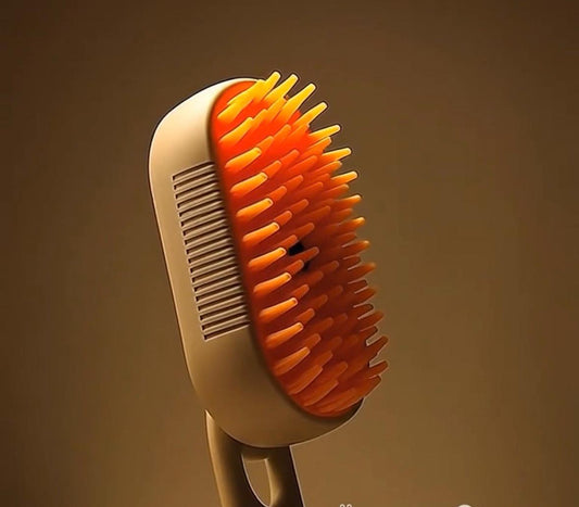 Rechargeable Steam Brush for Dogs & Cats — Massage + Rinse